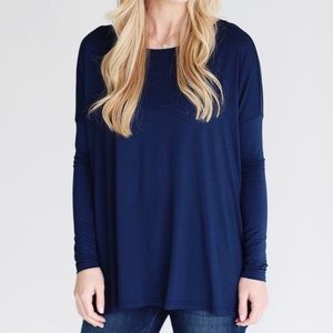 Piko 1988 Oversized Top- Navy- Size Small